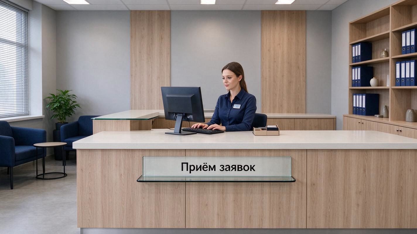 Приёмная сервисного центра «СЦ ТотСамыйСервис»: стойка «Приём заявок»